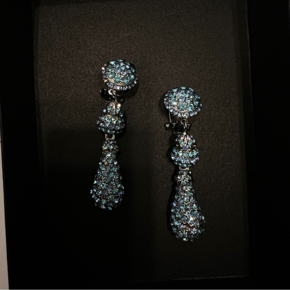 Jose & Maria Barrera Rhinestone Drop Dangle Earrings